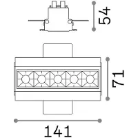 Ideal Lux LED inbouwspot LIKA, 12,5 W, 4000 K, frameloos, 267906. 12,5 W, 1250 lm, 4000 K, IP20, 14,1 cm, wit-zwart, zonder frame