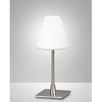 FABAS LUCE Tafellamp Lucy, dimbaar, chroom / zilver, Slaapkamer, metaal, Modern, Tafellamp