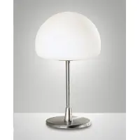 FABAS LUCE Tafellamp Gaia, dimbaar, chroom / zilver, Slaapkamer, Glas, Modern, Tafellamp