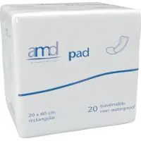 AMD Pad Rectangular - Doorlaatbaar 20 x 60 cm - 8 pakken van 20 stuks
