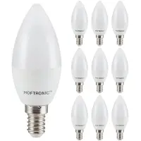 HOFTRONIC™ 10x E14 LED Lamp - 2,9 Watt 250 lumen - 2700K Warm wit licht - Kleine fitting - Vervangt 35 Watt - C37 kaarslamp