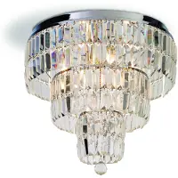 Searchlight Plafondlamp Orion, dimbaar, chroom / zilver, Badkamer, metaal, Modern, Plafondlamp badkamer