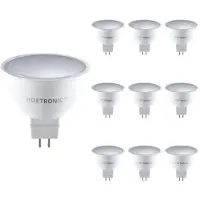 HOFTRONIC™ 10x LED GU5.3 Spot - 4,3 Watt 400 lumen - 6500K Daglicht wit licht - 12v - Vervangt 35 Watt - MR16 LED Spot
