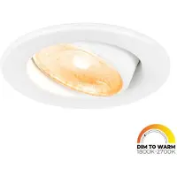 HOFTRONIC™ Malta LED inbouwspot badkamer wit - IP44 waterdicht - 5 Watt 360 lumen - 1800-2700K dim to warm - dimbaar - 5 jaar garantie