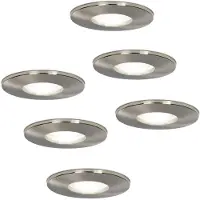 HOFTRONIC™ Set van 6 stuks dimbare LED inbouwspots Vegas met 5 Watt 6000K spot IP44