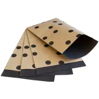 Rotim 200x papieren zakjes Bruin kraft Stippen 12x19cm