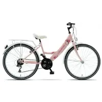 Kands Giulietta – Kinderfiets – 24 inch – 18 versnellingen – V-brake – 130-165 cm – Roze – Meisje