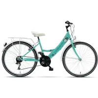 Kands Giulietta – Kinderfiets – 24 inch – 18 versnellingen – V-brake – 130-165 cm – Mintgroen – Meisje
