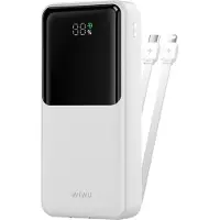Wiwu Powerbank 20000mAh 2-in-1 kabel Type-C en Lightning - Digital display - Wit