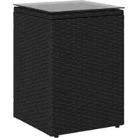 vidaXL Bijzettafel Zwart 35 x 35 x 50 cm poly rattan