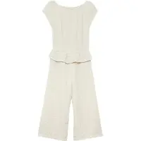 s.Oliver jumpsuit beige Meisjes Polyester Ronde hals Effen - maat 134