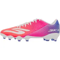 SKECHERS SKX_2 Academy Low Gras Voetbalschoenen (FG) Wit Felrood Blauw Roze