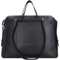 Piquadro Circle Laptoptas Leder 40 cm zwart