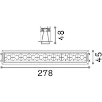 Ideal Lux LED inbouwspot LIKA 21W 4000K, model 267883, 21W, 2500lm, 4000K, IP20, 27,8cm, wit-zwart met frame