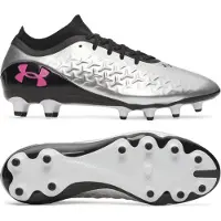 Under Armour Magnetico Pro 6 Gras Voetbalschoenen (FG) Zwart Metallic Silver Felroze