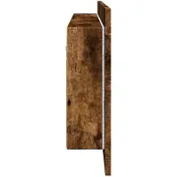 vidaXL Badkamerkast met spiegel en LED 100x12x45 cm gerookt eikenkleur