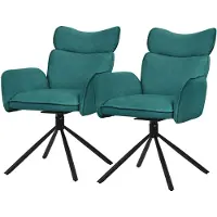 ML-Design Eetkamerstoel set van 2 draaibare benzine met rugleuning en armleuning tot 120 kg ML ontwerp