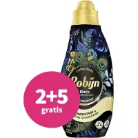 Robijn 2+5 Gratis: Klein & Krachtig Wasmiddel Black Beautiful Mystery 19 Wasbeurten 665 Ml
