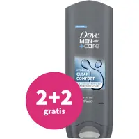 Dove 2+2 gratis: Douchegel Men+ Care Clean Comfort 250 ml