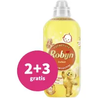 Robijn 2+3 gratis: Wasverzachter Zwitsal 55 Wasbeurten 1,1 liter