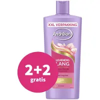 Andrélon 2+2 Gratis: Shampoo Levendig Lang 685 Ml