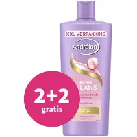 Andrélon 2+2 Gratis: Shampoo Extra Glans 685 Ml
