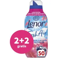 Lenor 2+2 gratis: Wasverzachter Fresh Air Fleurige Bloesem 50 Wasbeurten 700 ml