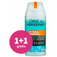 L'Oréal 1+1 Gratis: Men Expert Hydra Energetic Hydraterende Gel Dagcrème 100 Ml