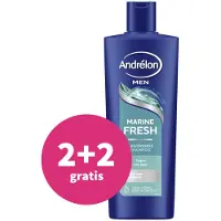 Andrélon 2+2 Gratis: Shampoo For Men Marine Fresh 400 Ml