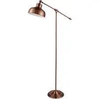 Searchlight Vloerlamp Macbeth, koper, Woon-/ Eetkamer, metaal, Industrieel design, vloerlamp