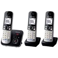 Panasonic KX-TG6823, DECT-telefoon, Luidsprekerfunctie, 120 contacten, Identificatie van de beller, Zwart, Zilver