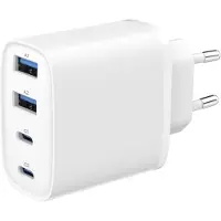 Gembird 4-poorts 40 W GaN USB PowerDelivery snellader, wit