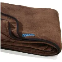 Cocoon - Fleece Blanket - Deken 200 x 160 cm, zwart/olijfgroen
