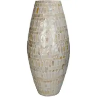 HD Collection Vaas Capiz Ivoor 22x22x50cm