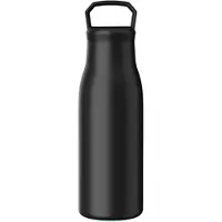 KOZIE Thermosfles 360 ml – RVS – Dubbelwandig Geïsoleerd – Zwart – Lekvrije Drinkfles