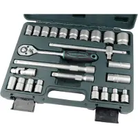 BRÜDER MANNESMANN Dopsleutelset 1/2 inch chroom-vanadium 25 dlg - 29080