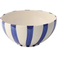 J-Line schaal vis gestreept keramiek - donkerblauw - 28 x 14 cm
