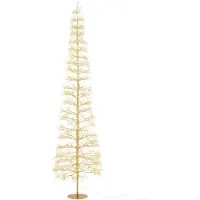 J-Line kunstkerstboom extra groot goud - LED-verlichting - 240 cm - 65 cm