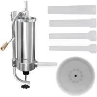 Klausberg KB-7926 Verticale Worstvuller | 3 kg Capaciteit | RVS | Met 4 Vullers | Vleesvuller | Worstmaker