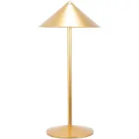 Zafferano Oplaadbare LED-tafellamp Pina L Bureau - 6 W, IP65, touchdimmer, magnetische kop, modern design voor binnen en buiten - Goud