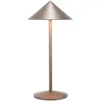 Zafferano Oplaadbare LED-tafellamp Pina L Bureau – 6W, IP65, Touch Dimmer, Magnetische kop, Modern Design voor binnen en buiten – Brons