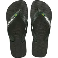 Havaianas Slipper Unisex Brasil Logo Green Olive/Green Olive-Schoenmaat 33 - 34
