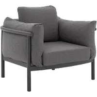 Goossens Fauteuil Venice - Buitenstof - grijs - 95 x 61 x 86 cm