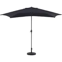 Goossens Parasol Siri incl. voet - Buitenstof - zwart - 300 x 252 x 200 cm