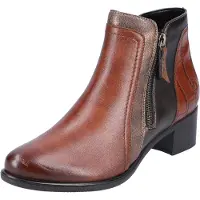 Remonte Boots 'Enkellaarsjes Hak' cognac