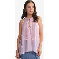 MixRay V-hals Blouse met Striksluiting en Ruffles