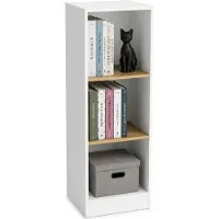 VCM Bücherregal für Aktenordner, Büroregal mit 3 Fächern, H. 114 x B. 38 x 30 cm, Standregal für Büro und Homeoffice - Dilos