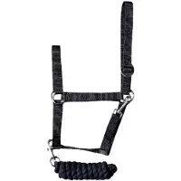 Harry's Horse Initial halsterset Kleur: zwart, Maat paard: full
