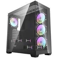 Darkflash Computerbehuizing - - DS900 - 7 ARGB ventilatoren - ATX-compatibiliteit - Zwart