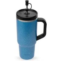 Qwetch Travel Cup Geïsoleerd - Roc Métal Blauw